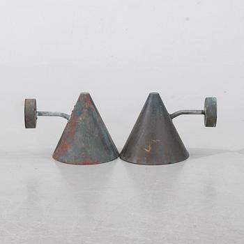HANS-AGNE JAKOBSSON, Two "Tratten" Wall lamps, Markaryd, second half of the 20th century.