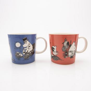 Moomin mugs, 2 pcs, Arabia, Finland, 1990-1999.