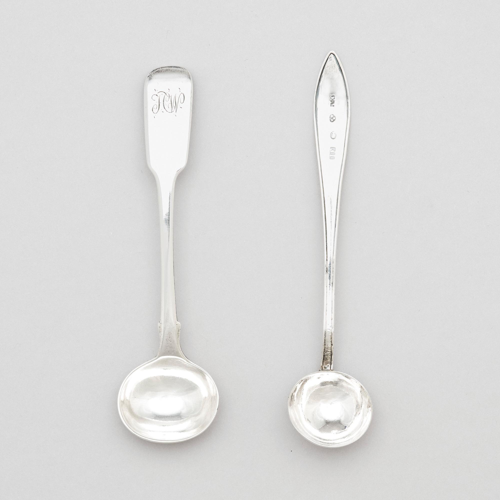 Petter Eneroth, a pair of salt cellars, Stockholm, 1795.