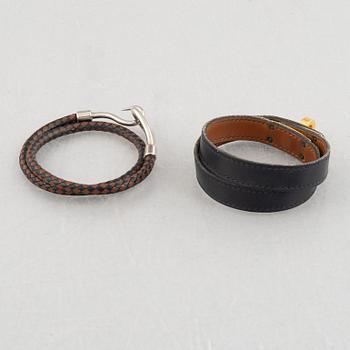 Hermès, two bracelets, including 'Kelly Double Tour', 2008.