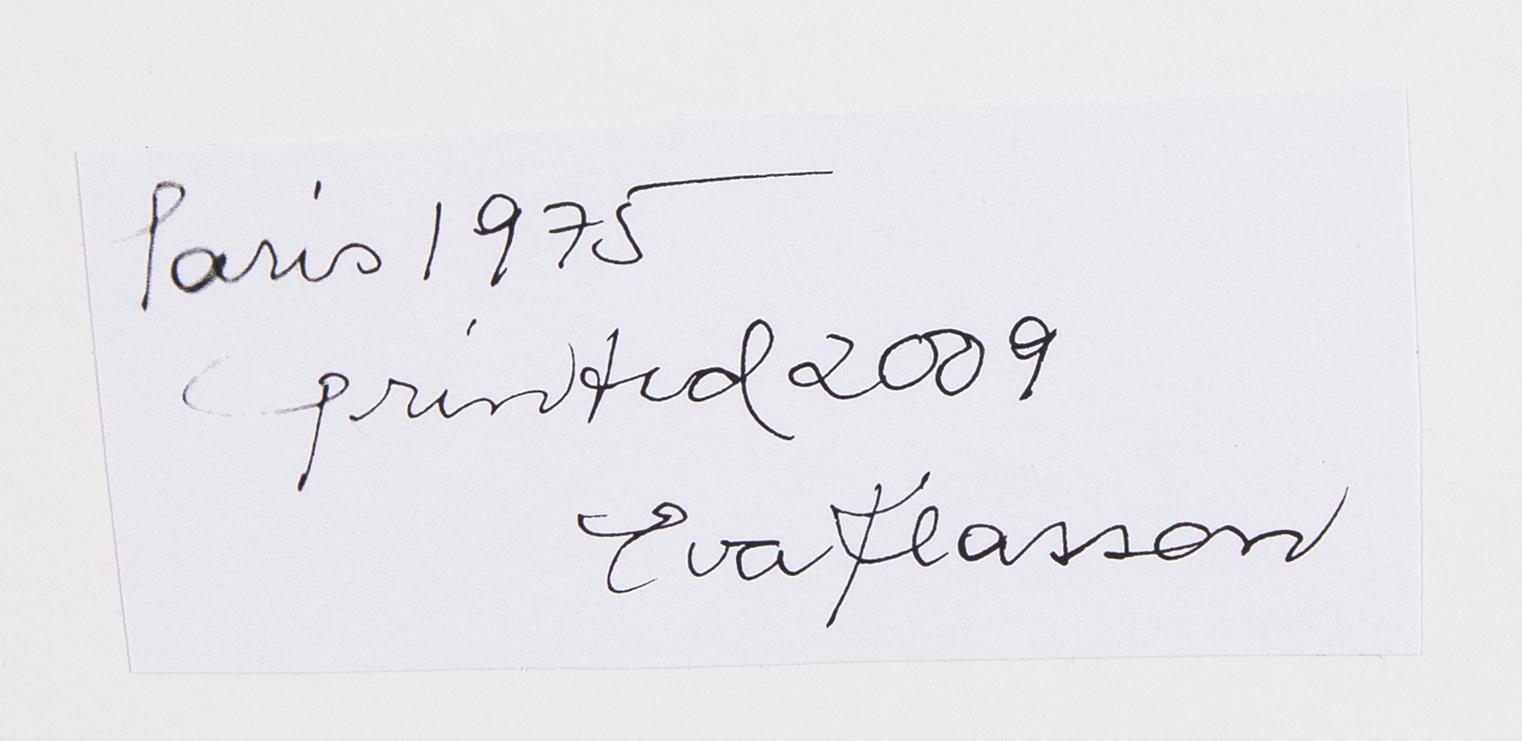 Eva Klasson, photograph signed on verso.