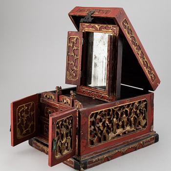 SKRIN, lackerat trä. Qingdynastin, 1800-tal.