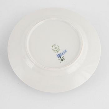 Smörskål, porslin, halvblonde, Musselmalet,  Royal Copenhagen, Danmark.