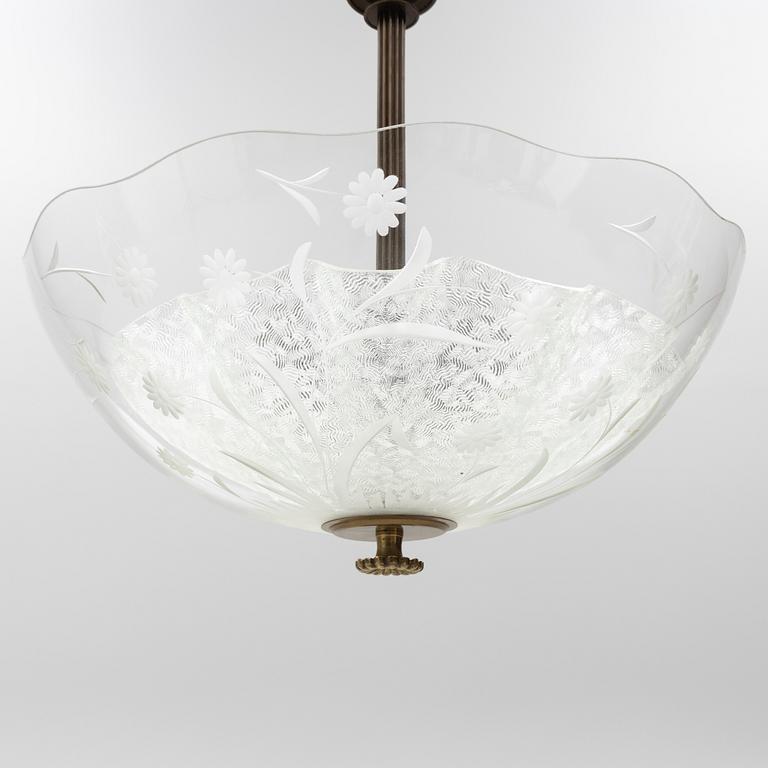 A ceiling lamp, Swedish Modern, second quarter of the 20th century.