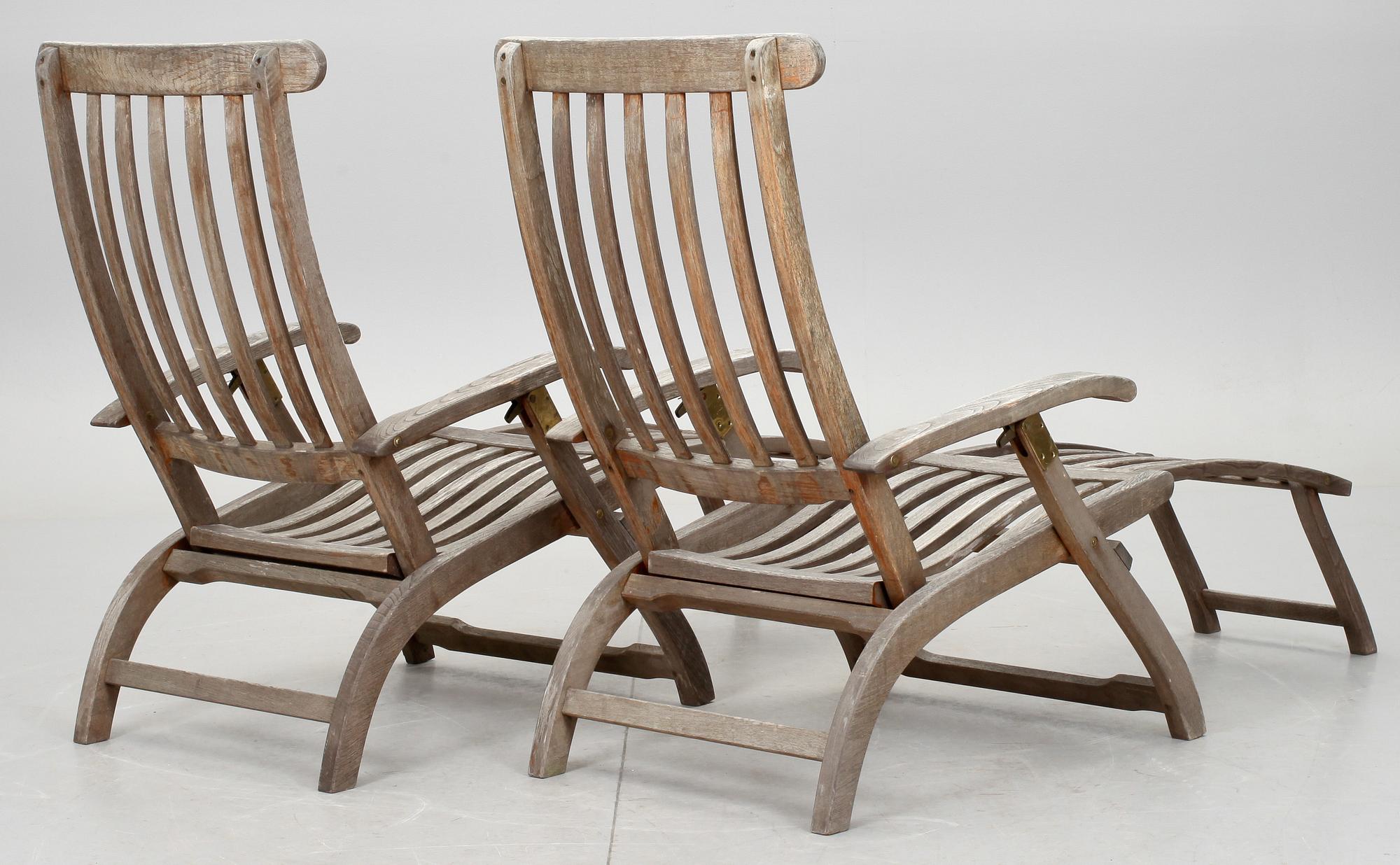 DÄCKSSTOLAR, ett par. 1900-talets slut.