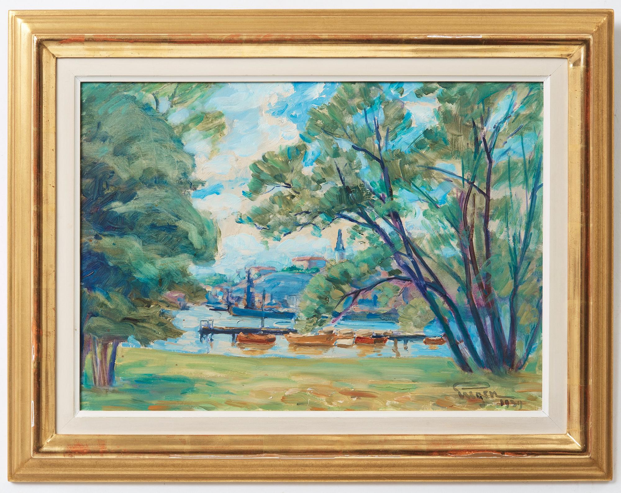 Prins Eugen, "St[r]andbild W.udden 1939".