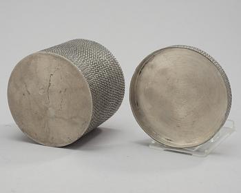 An Estrid Ericson pewter box with cover by Svenskt Tenn.