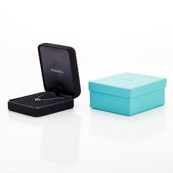 Tiffany & Co, halsband med hänge, hjärta, platina, diamanter och rosa safirer.