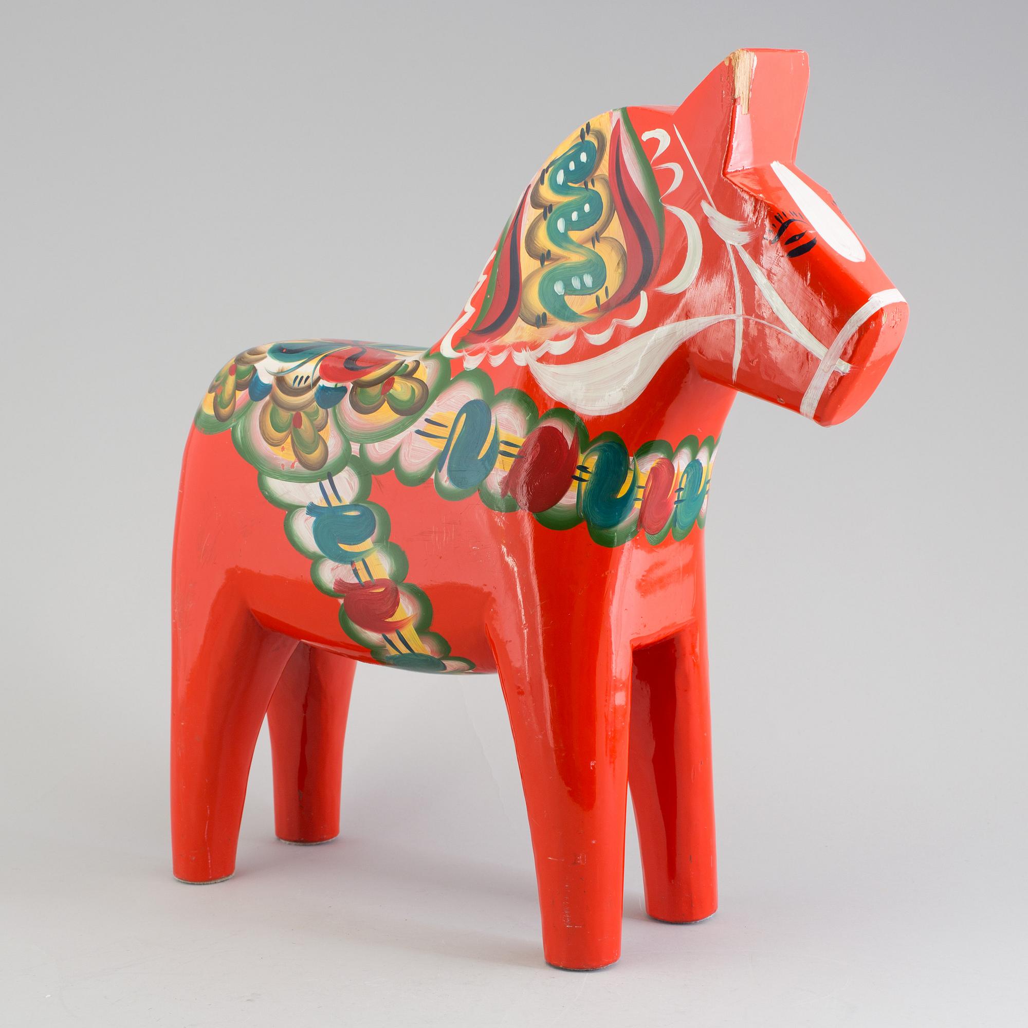 DALAHÄST, bemålat trä, 1900-talets fjärde kvartal.