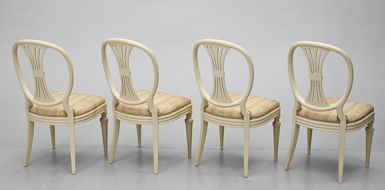 STOLAR, 4 st, gustaviansk stil, 1900-talets andra hälft.