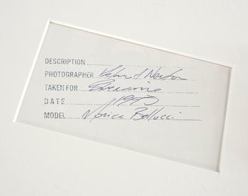 HELMUT NEWTON, färgoffset, tagen för Blumarine, 1993.