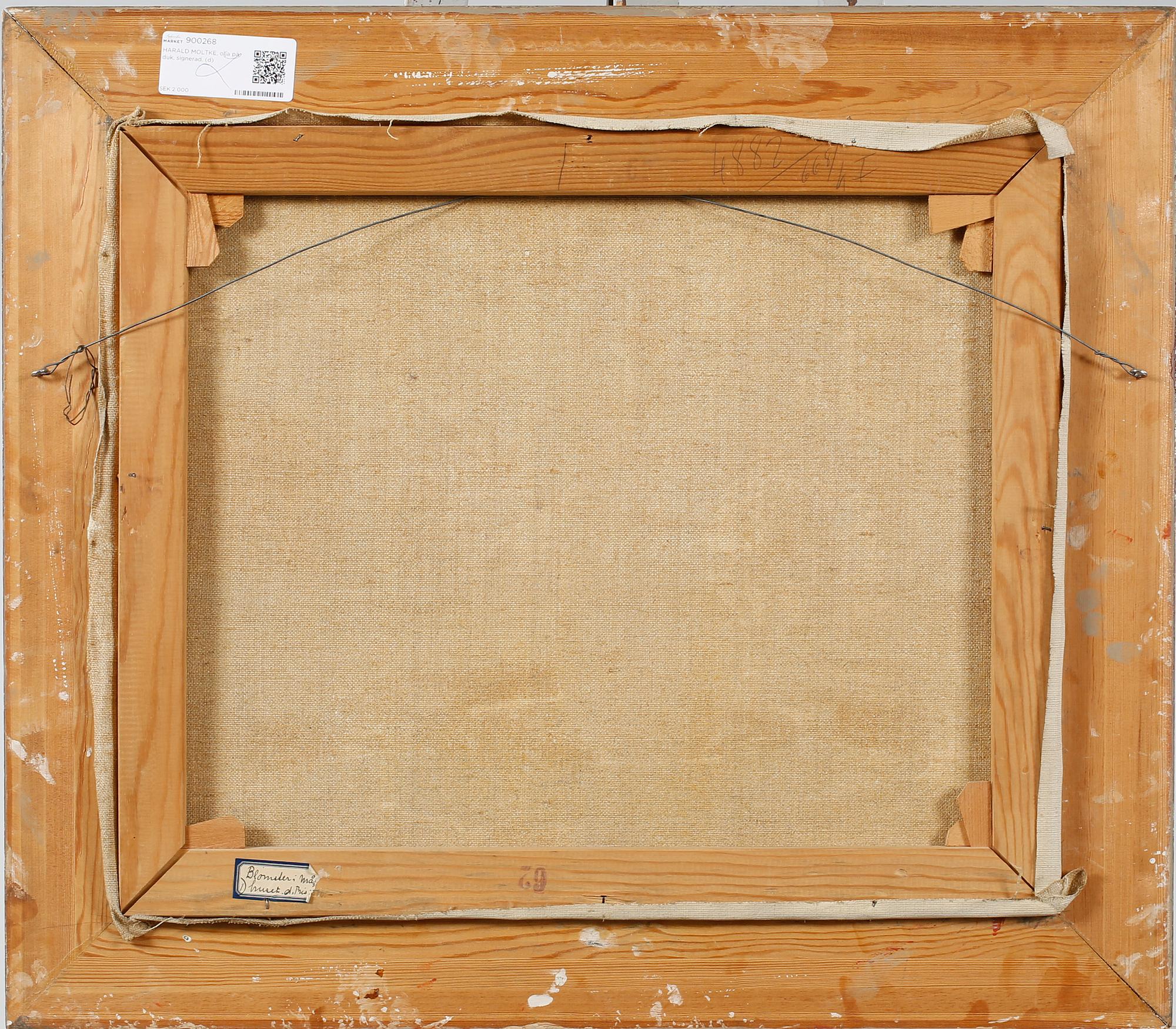 HARALD MOLTKE, oil on canvas, signed HM and dated 1945.