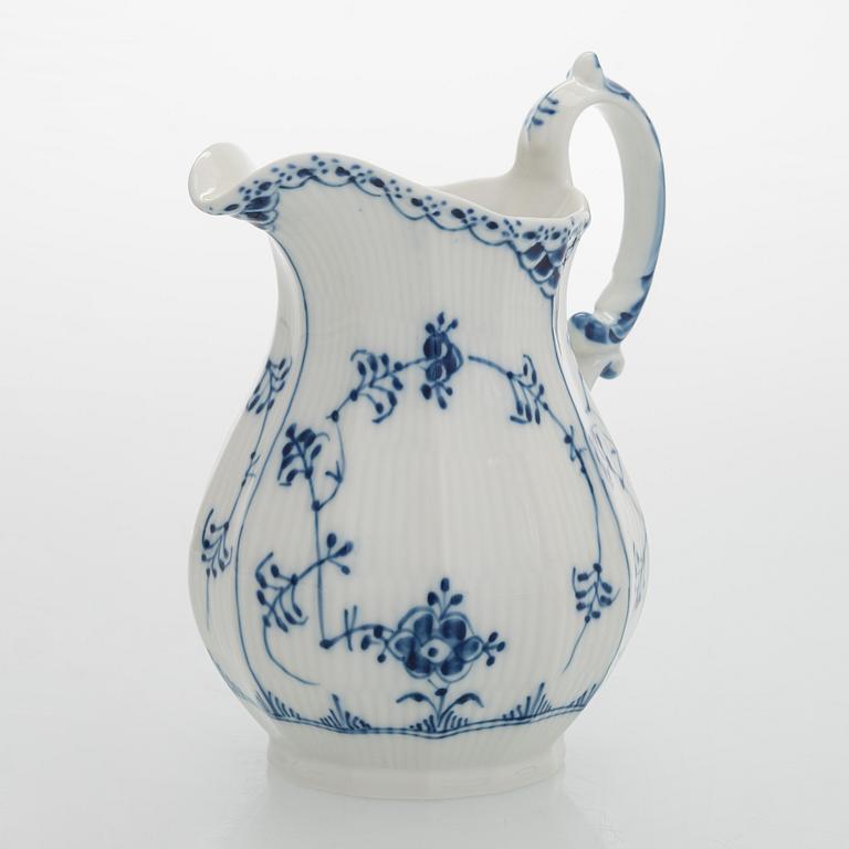 A 'Blue Fluted Half Lace' / 'Musselmalet' pitcher, Royal Copenhagen, model 646, 1965.