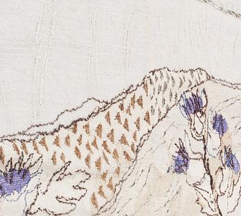 A TEXTILE, mixed techniques, ca 88 x 307,5 cm, signed R. MURIKOFF -70.