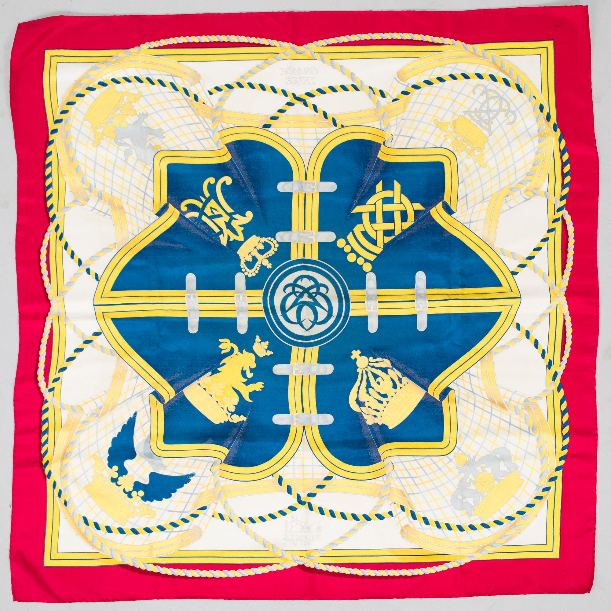 Hermès, a 'Grande Tenue' silk scarf.