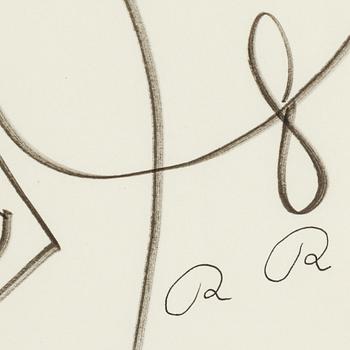 ROGER RISBERG, indian ink on paper, 2007, signed RR.