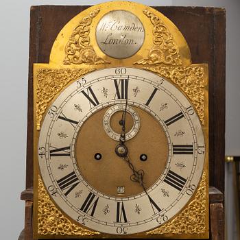 A japanned longcase clock by William Camden, London, England, 18th Century.