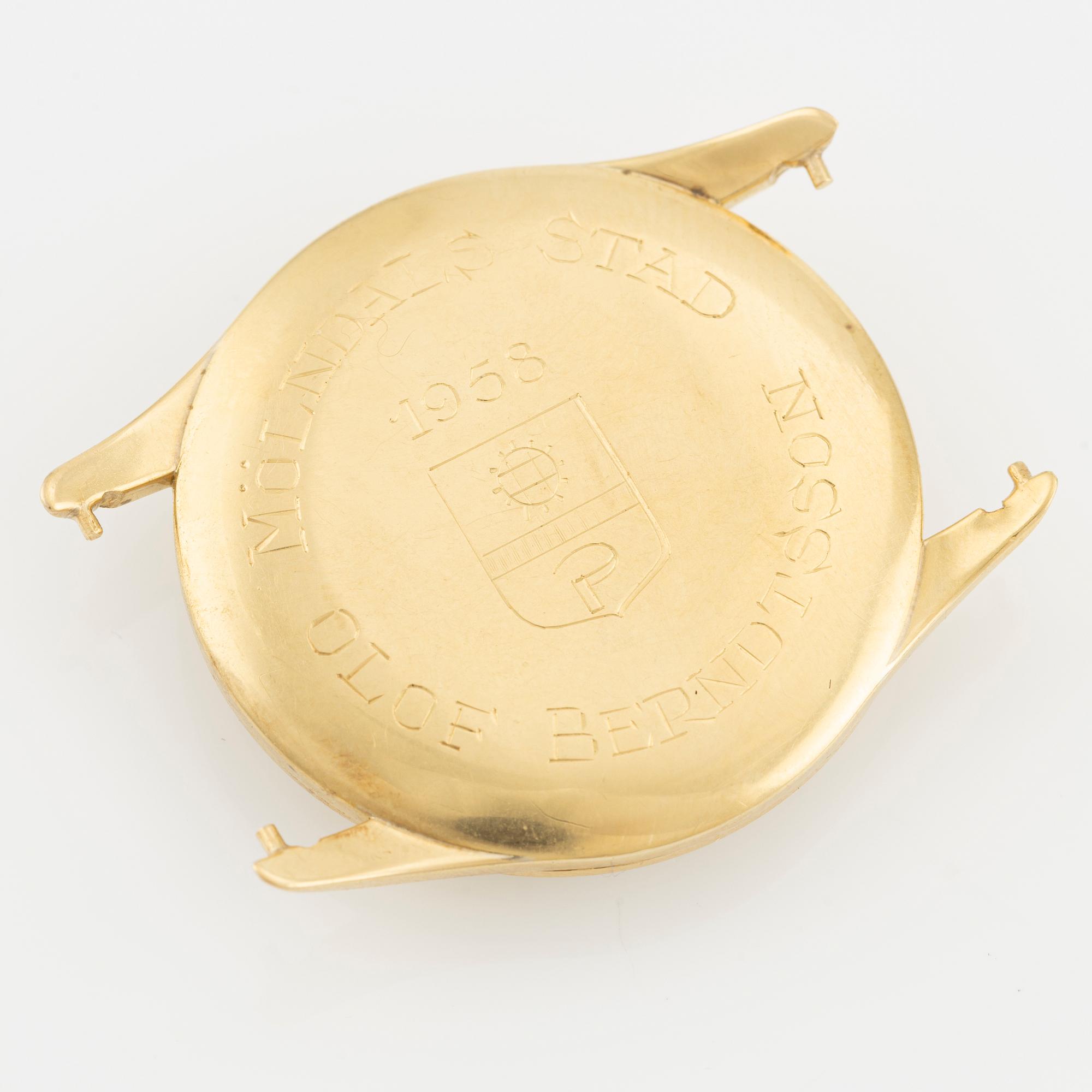 Cyma, 18K gold, wristwatch, Cymaflex, 32 mm.