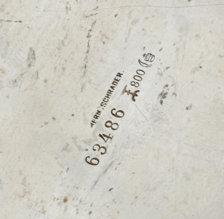 SERVERDELAR, 3 st, silver, Tyskland, 1900-talets början. Vikt ca 970 gram.