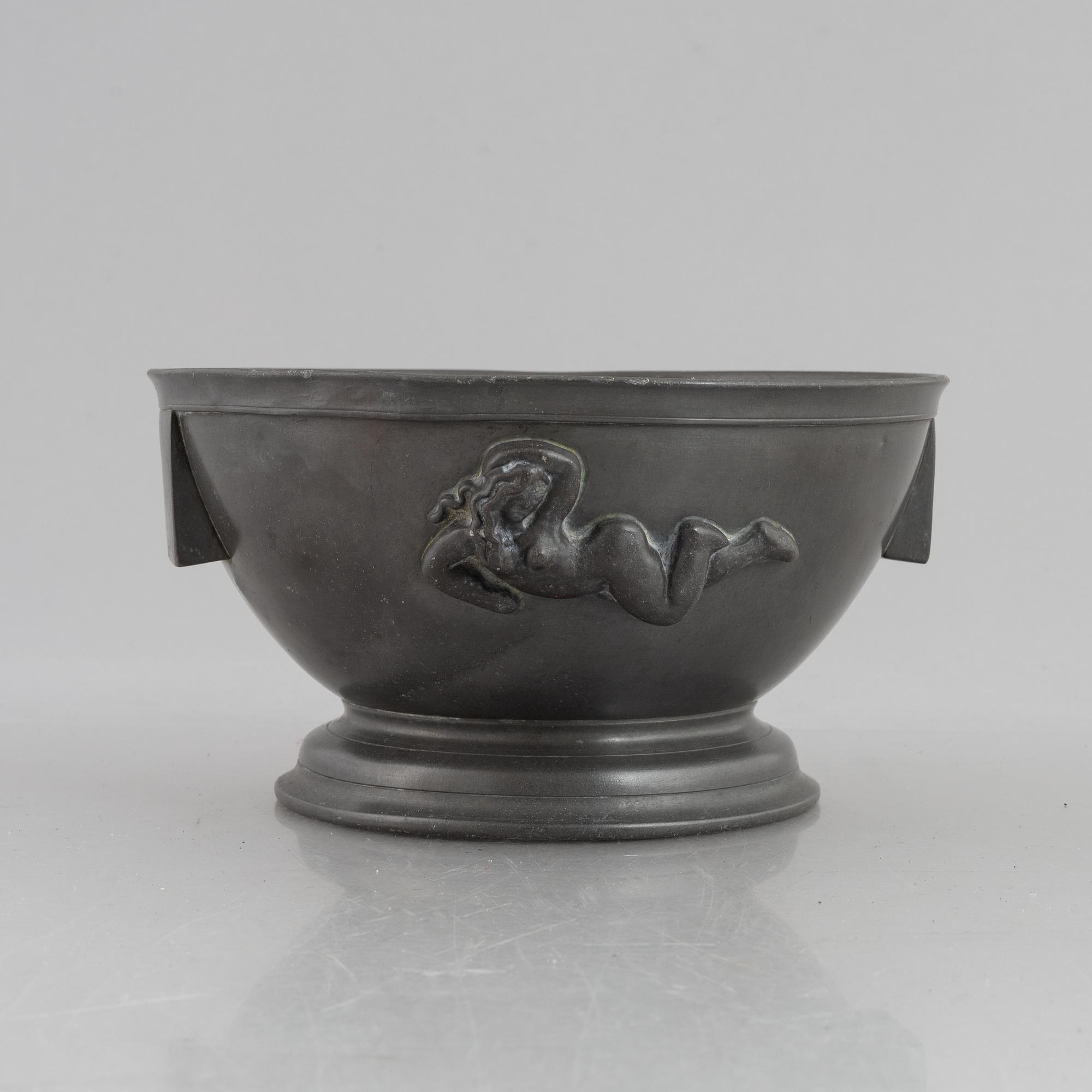 Anna Petrus & Estrid Ericsson, a model 326b pewter bowl, Firma Svenskt Tenn, Sweden, 1927.