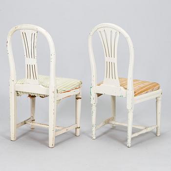 Stolar, 5+2 st, gustavianska, omkring 1800.