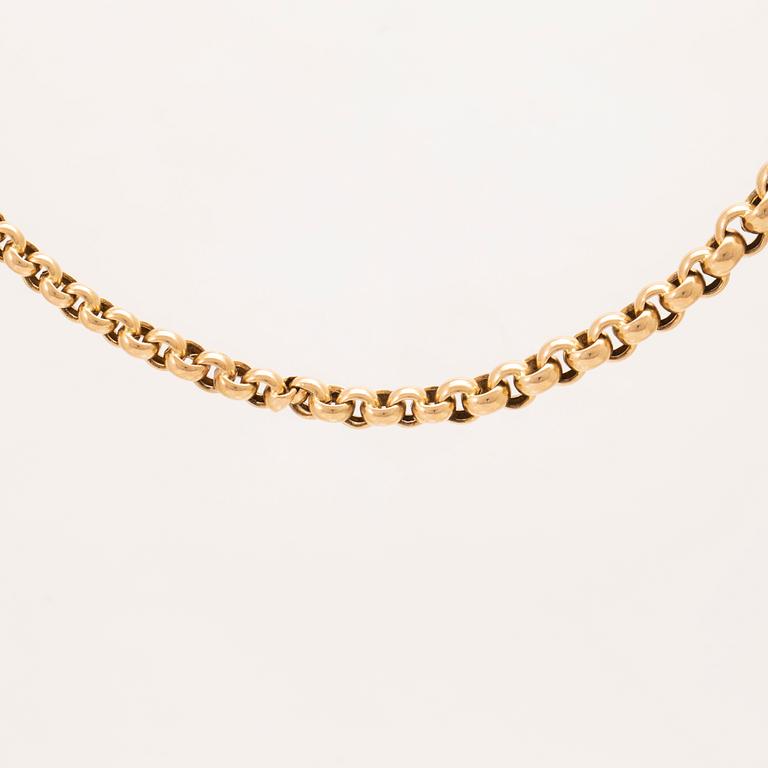 An 18K pocket watch chain.