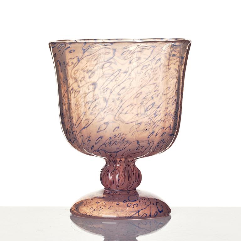 Simon Gate, a graal glass goblet, Orrefors, 1918.