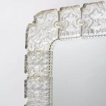 CARL FAGERLUND, spegel, Orrefors 1940-50-tal, Swedish Modern.