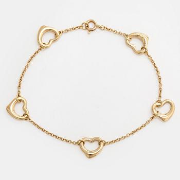Tiffany & Co, Elsa Peretti, armband, "Open Heart", 18K guld.