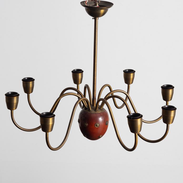 Hans Bergström, taklampa, ateljé Lyktan, Åhus, 1940-50-tal.