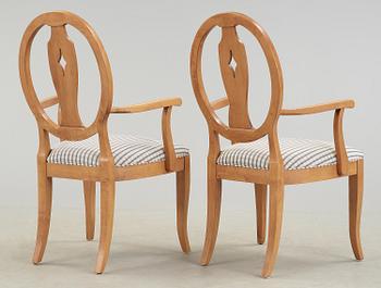 KARMSTOLAR, ett par, Ethan Allen, USA, 1900-talets andra hälft.