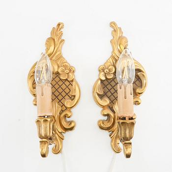 Wall lights, a pair in Rococo style, early 20th century.