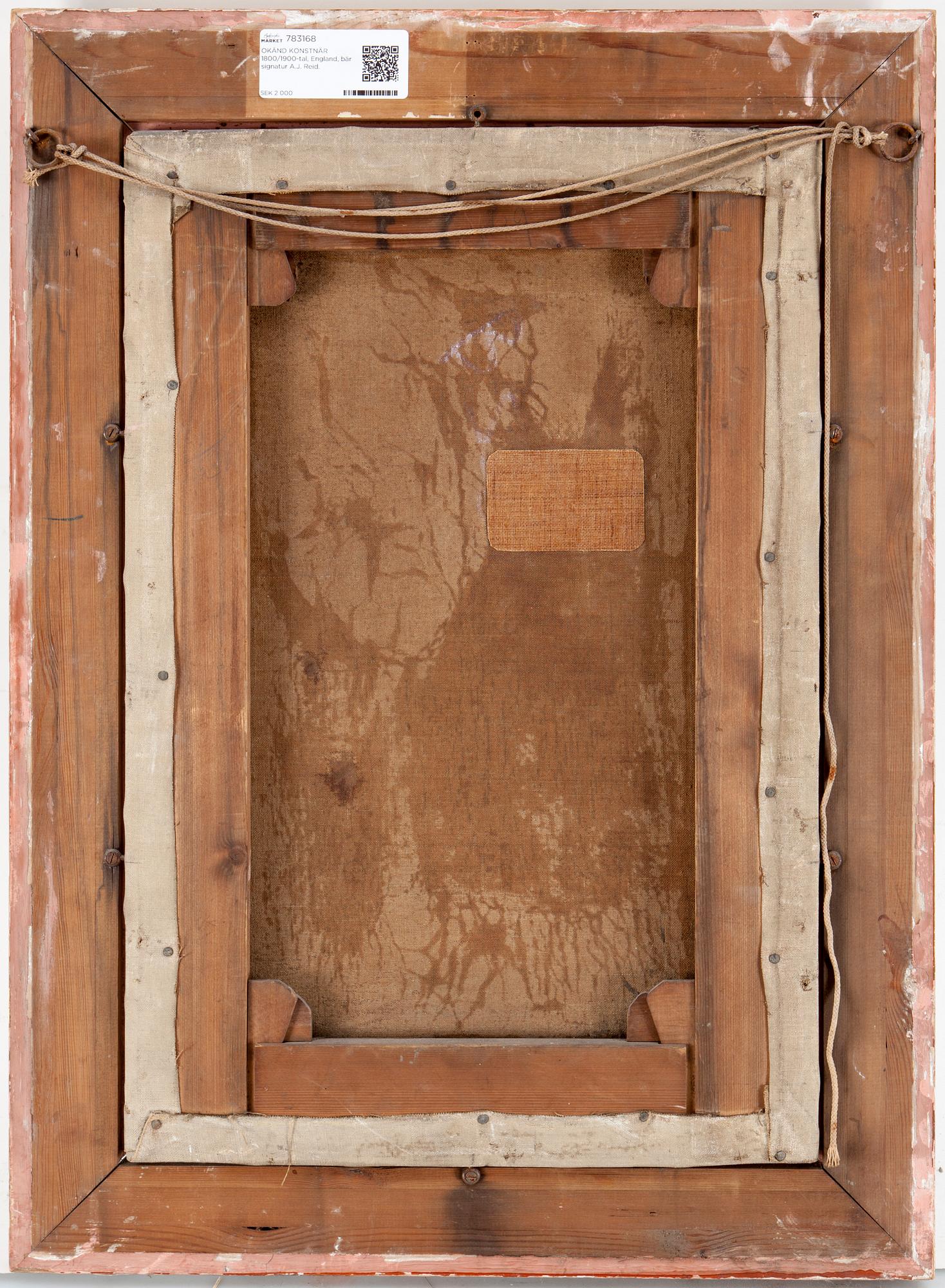 OKÄND KONSTNÄR 1800/1900-tal, England, bär signatur A.J. Reid.