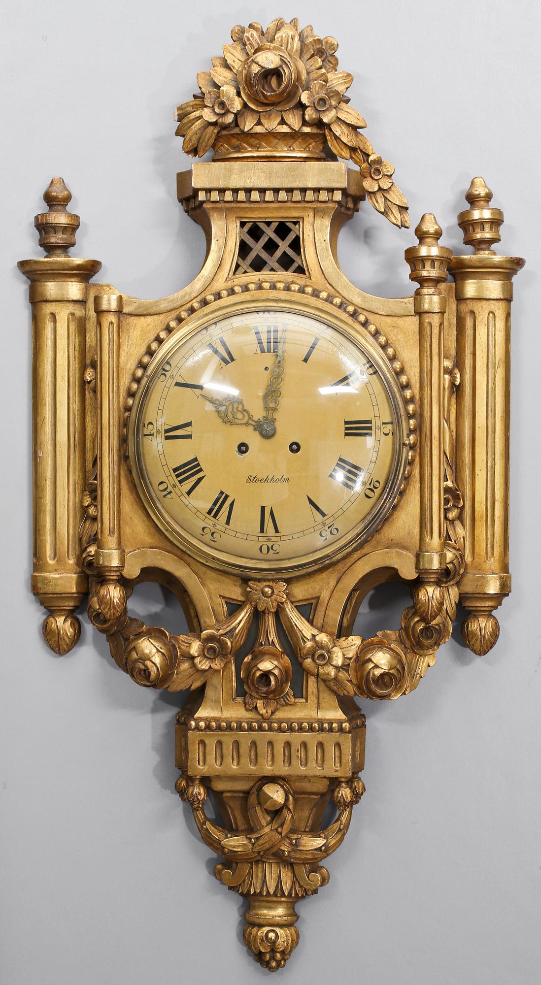 VÄGGPENDYL, gustaviansk stil, 1900-talets första hälft.