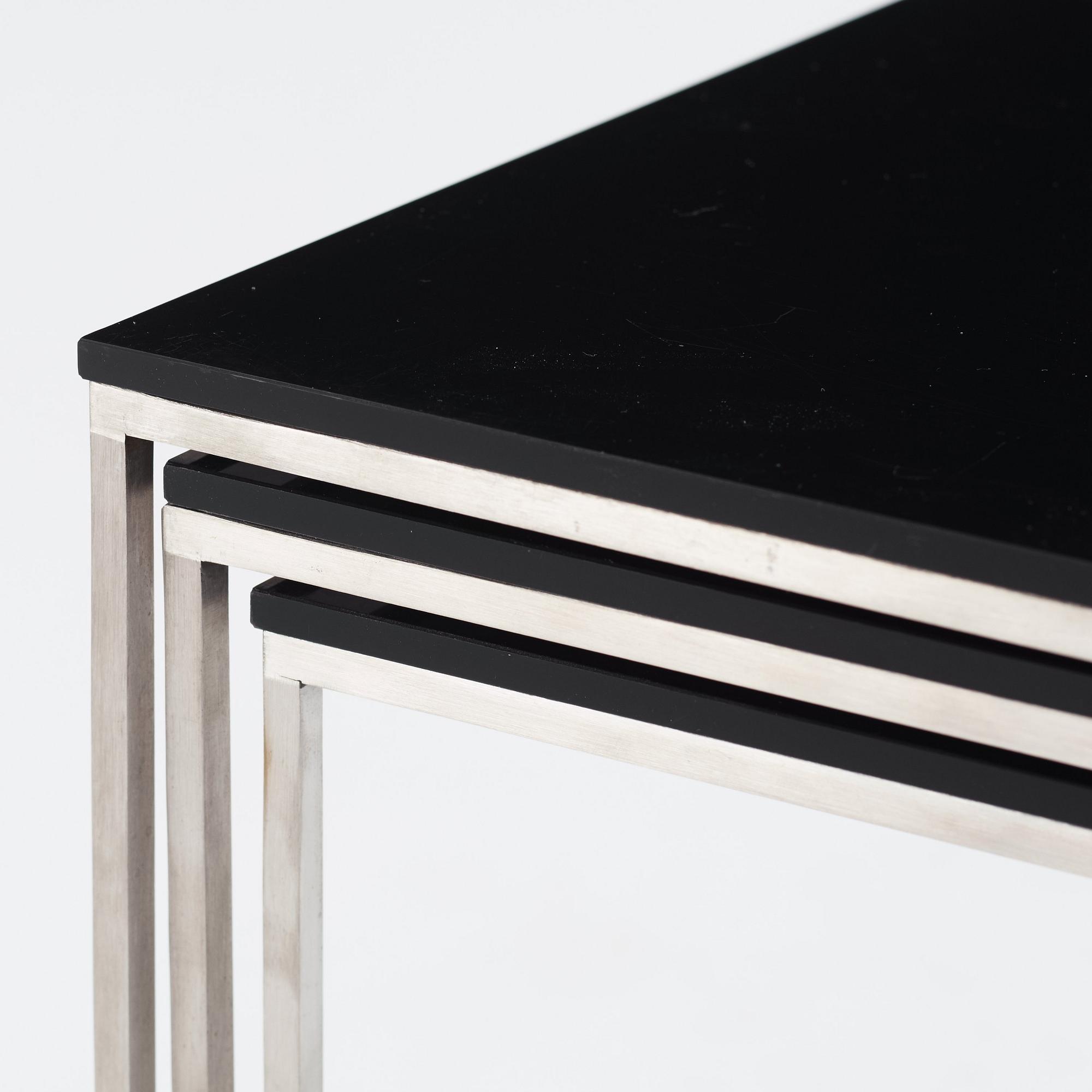 Poul Kjaerholm, satsbord, "PK-71", 3 delar, Fritz Hansen, Danmark, 2014.