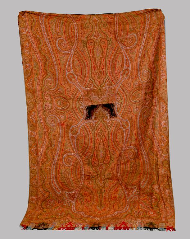 VÄVNAD, ull, paisley, 1800-/1900-tal.
