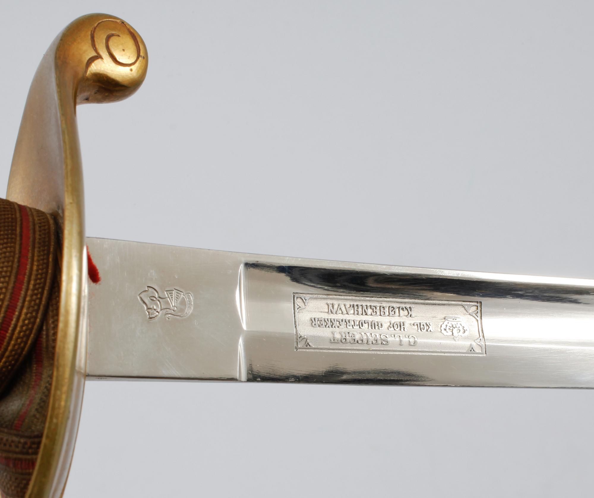 SABEL med portopé, Danmark, m/1858.