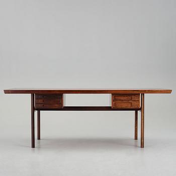 Peter Hvidt & Orla Mølgaard Nielsen, an executive desk, by cabinetmaker Ludvig Pontoppidan, Denmark, 1950-60's.