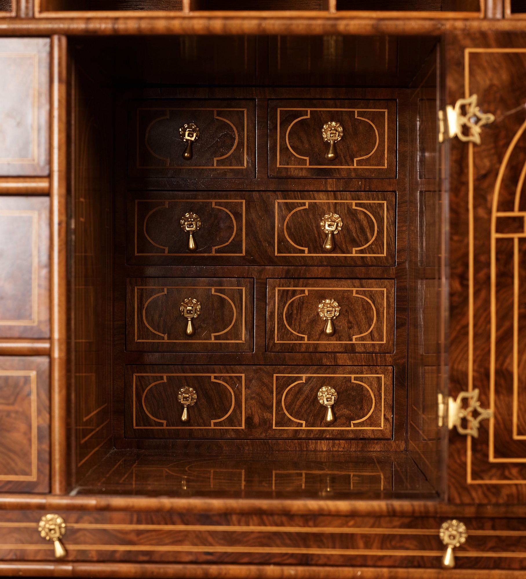 A English William and Mary (Baroque) secretaire.