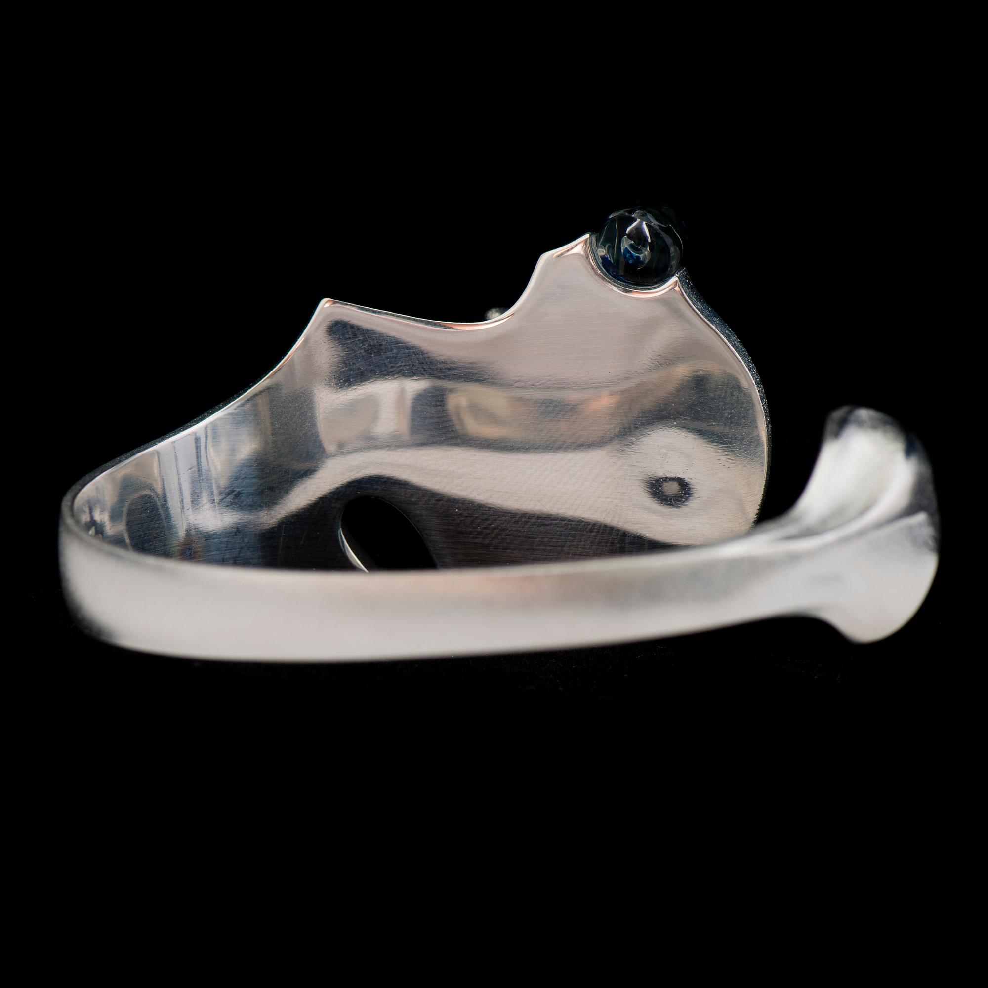 Björn Weckström, ARMBAND, "Ivanhoe", silver, akryl. Lapponia 1976.