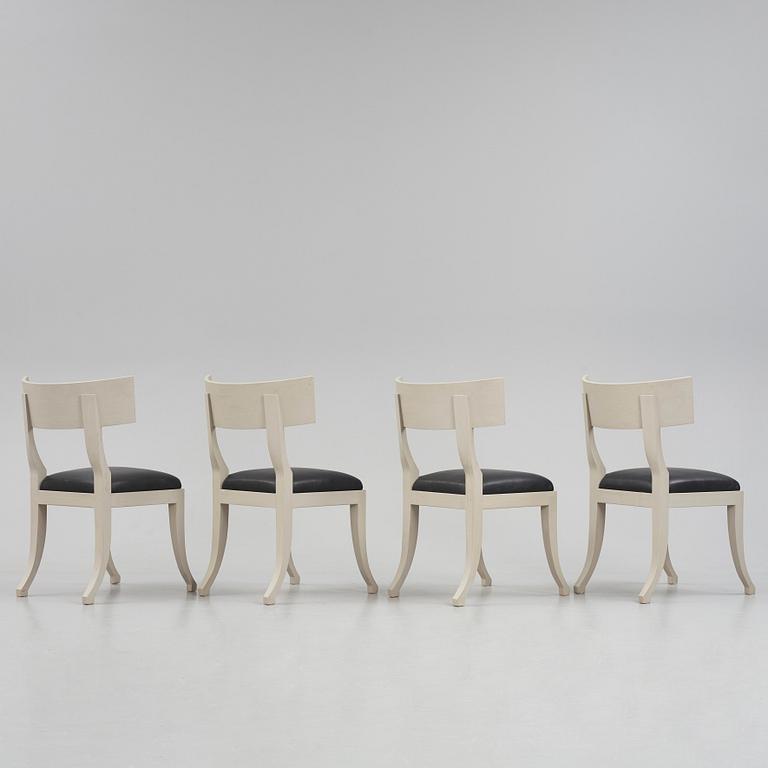 Attila Suta, a set of four dining chairs, executed in his own studio, Stockholm 2017.