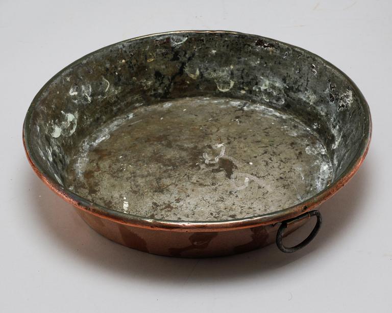 Six pieces of 19th century copper molds.