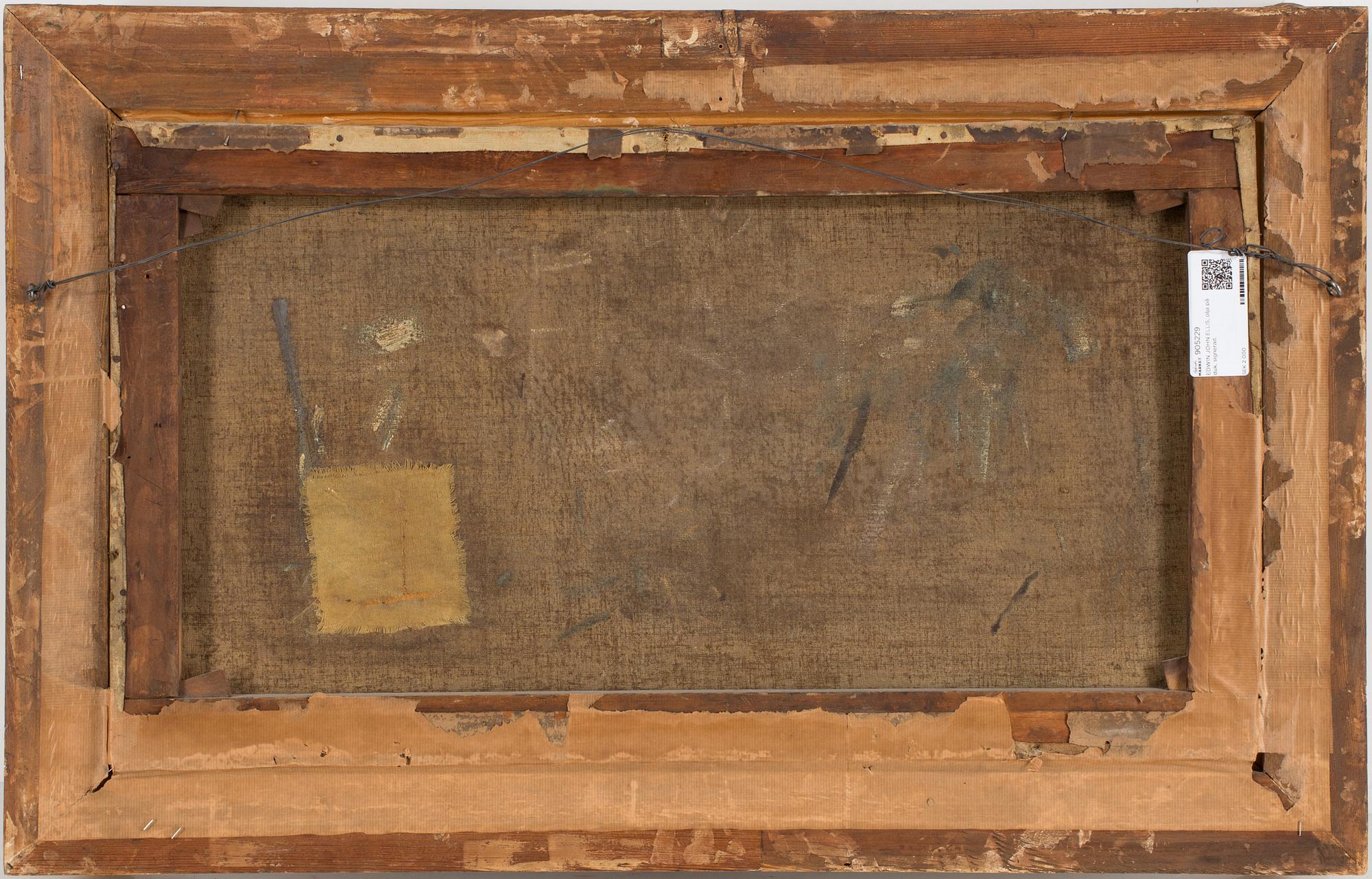 EDWIN JOHN ELLIS, oil on canvas, signed.