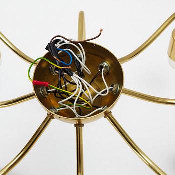 Josef Frank, a brass ceiling lamp, model 2358, Firma Svenskt Tenn, Sweden.