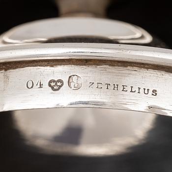 A Swedish 19th century silver coffee-pot, mark of F & W Zethelius, Stockholm 1846.
