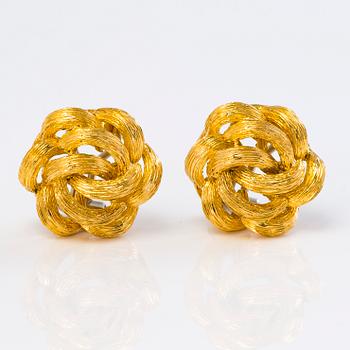 ÖRHÄNGEN, 18K guld. Importstänplad Koruteollisuus Tillander Oy, Helsingfors.