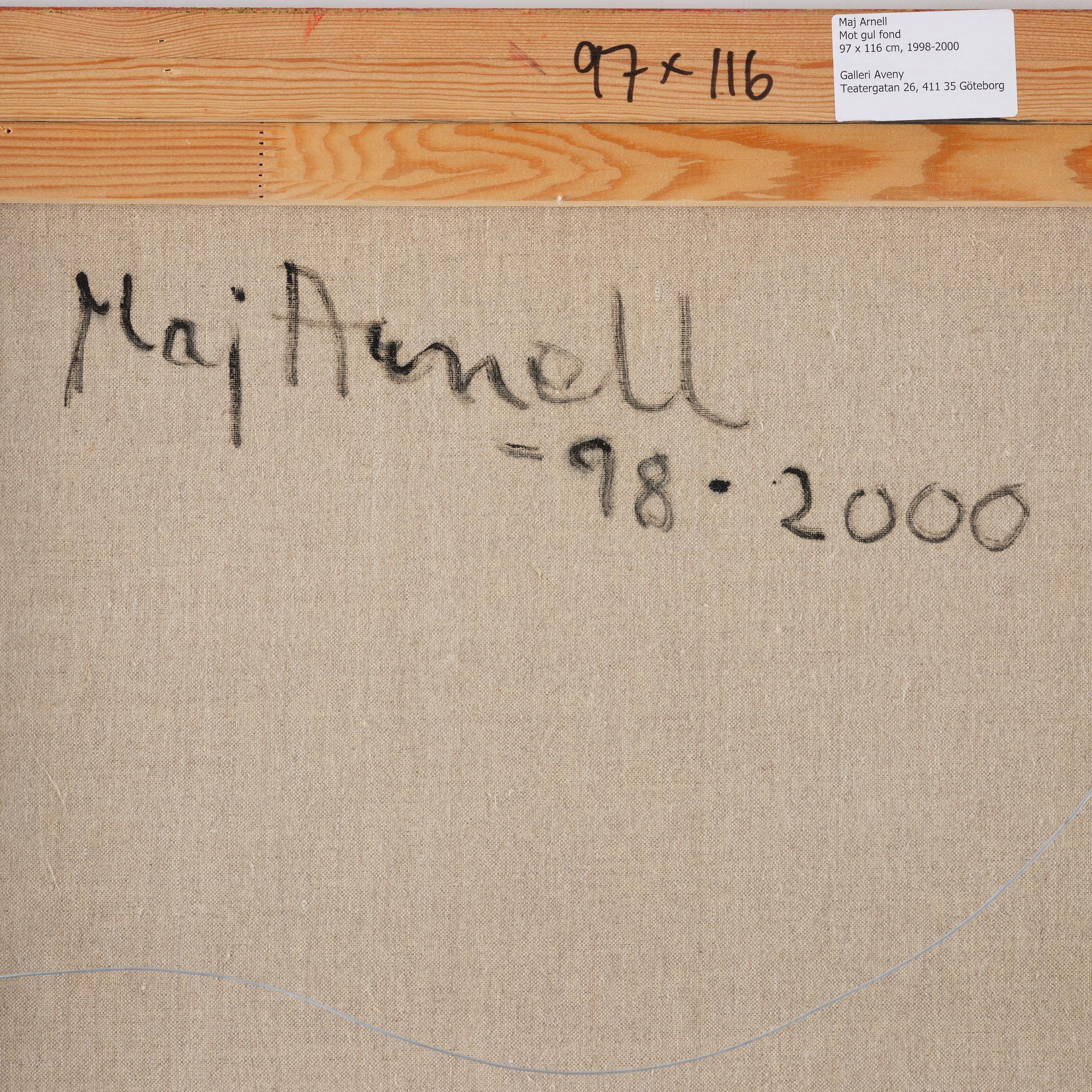 Maj Arnell, "Mot gul fond".