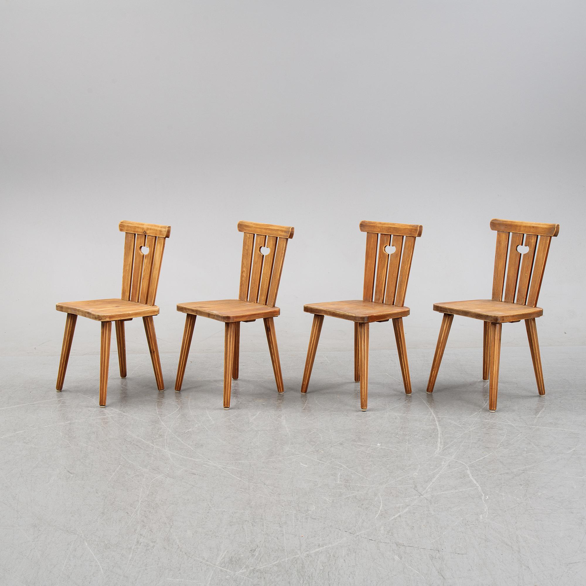 A 5 piece pine dining suite, Sweden, mid 20th century.