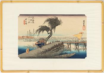 Ando Utagawa Hiroshige, after, 'Mie River at Yokkaichi', 1940s.