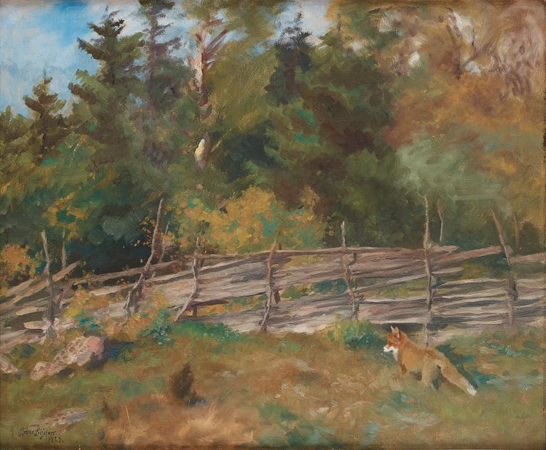 Bruno Liljefors, Fox in a summer landscape.